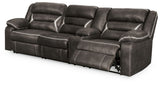 Kincord 2-Piece Sectional with Recliner in Midnight - PKG000831