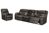 Kincord 2-Piece Sectional with Recliner in Midnight - PKG000831