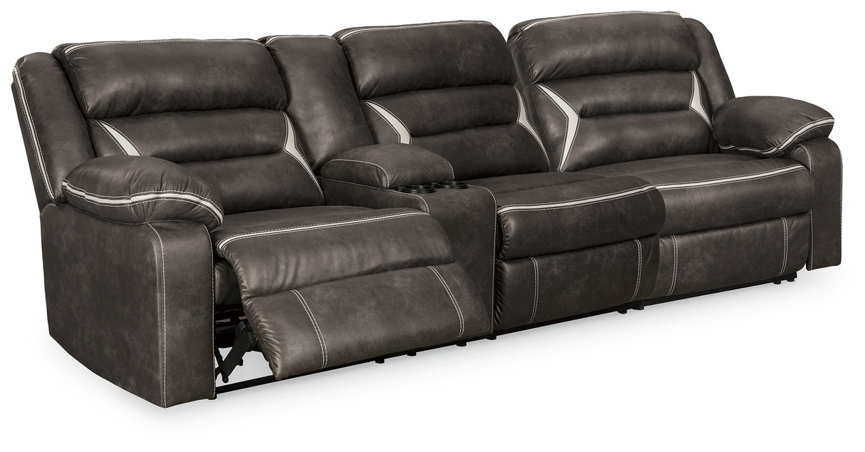 Kincord 2-Piece Sectional with Recliner in Midnight - PKG000832