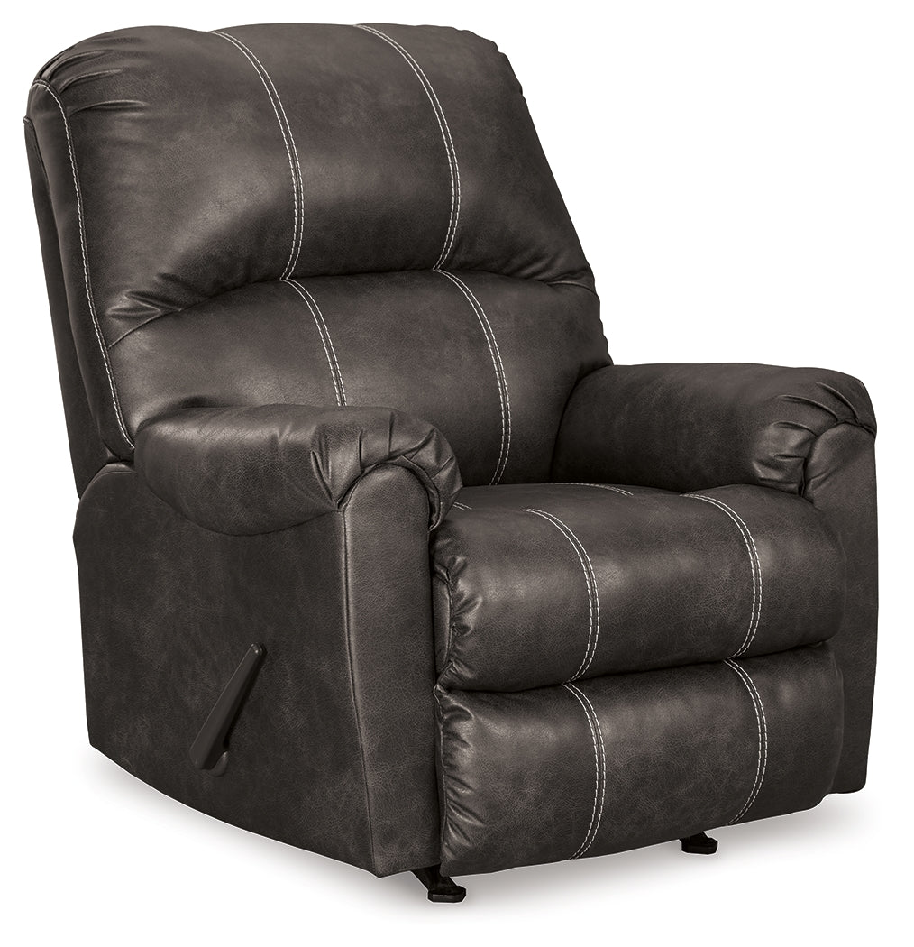 Kincord 4-Piece Sectional with Recliner in Midnight - PKG000833