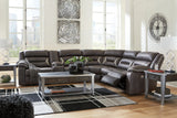 Kincord 4-Piece Sectional with Recliner in Midnight - PKG000834