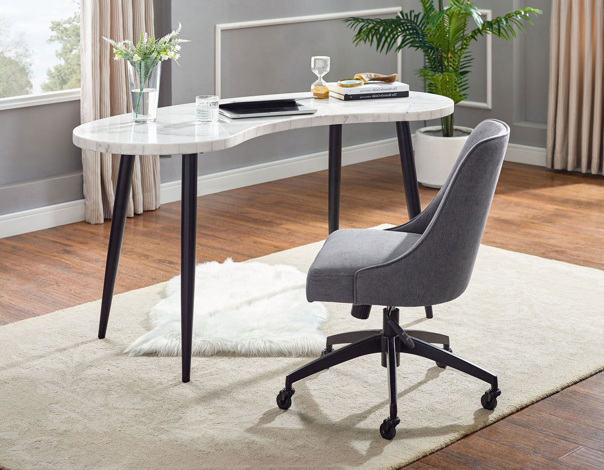 Kinsley 2-Piece Marble Top Desk Set(Marble Top Desk & Desk Chair) from Steve Silver - Luna Furniture