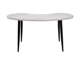 Kinsley White Marble Kidney Shaped Desk from Steve Silver - Luna Furniture