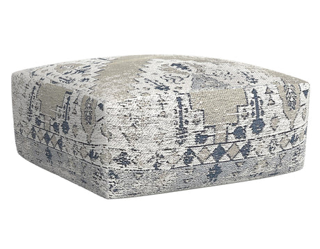 Kira Jacquard Woven Fabric Printed Pouf from Steve Silver - Luna Furniture