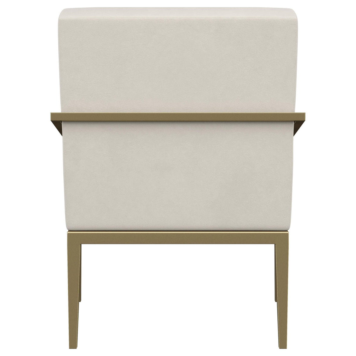 Kirra Cream/Gold Upholstered Accent Armchair with Metal Frame from Coaster - Luna Furniture