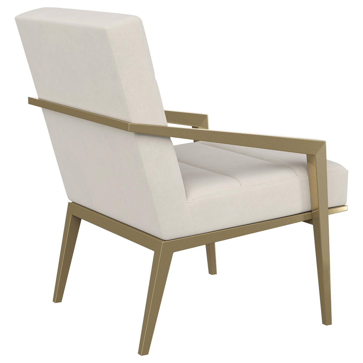 Kirra Cream/Gold Upholstered Accent Armchair with Metal Frame from Coaster - Luna Furniture