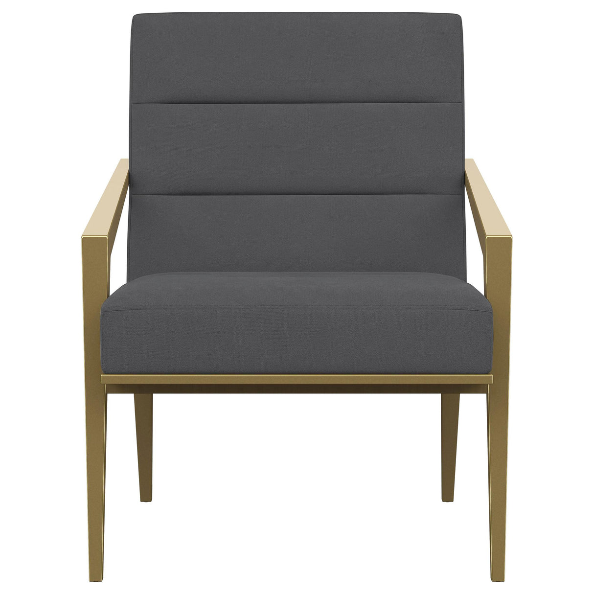 Kirra Dark Grey/Gold Upholstered Accent Armchair with Metal Frame from Coaster - Luna Furniture