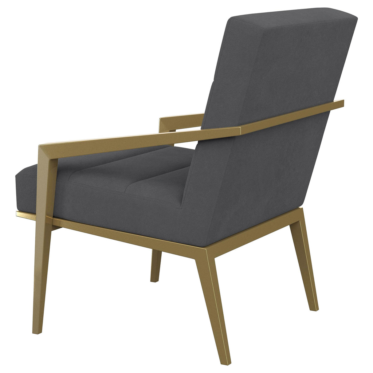 Kirra Dark Grey/Gold Upholstered Accent Armchair with Metal Frame from Coaster - Luna Furniture