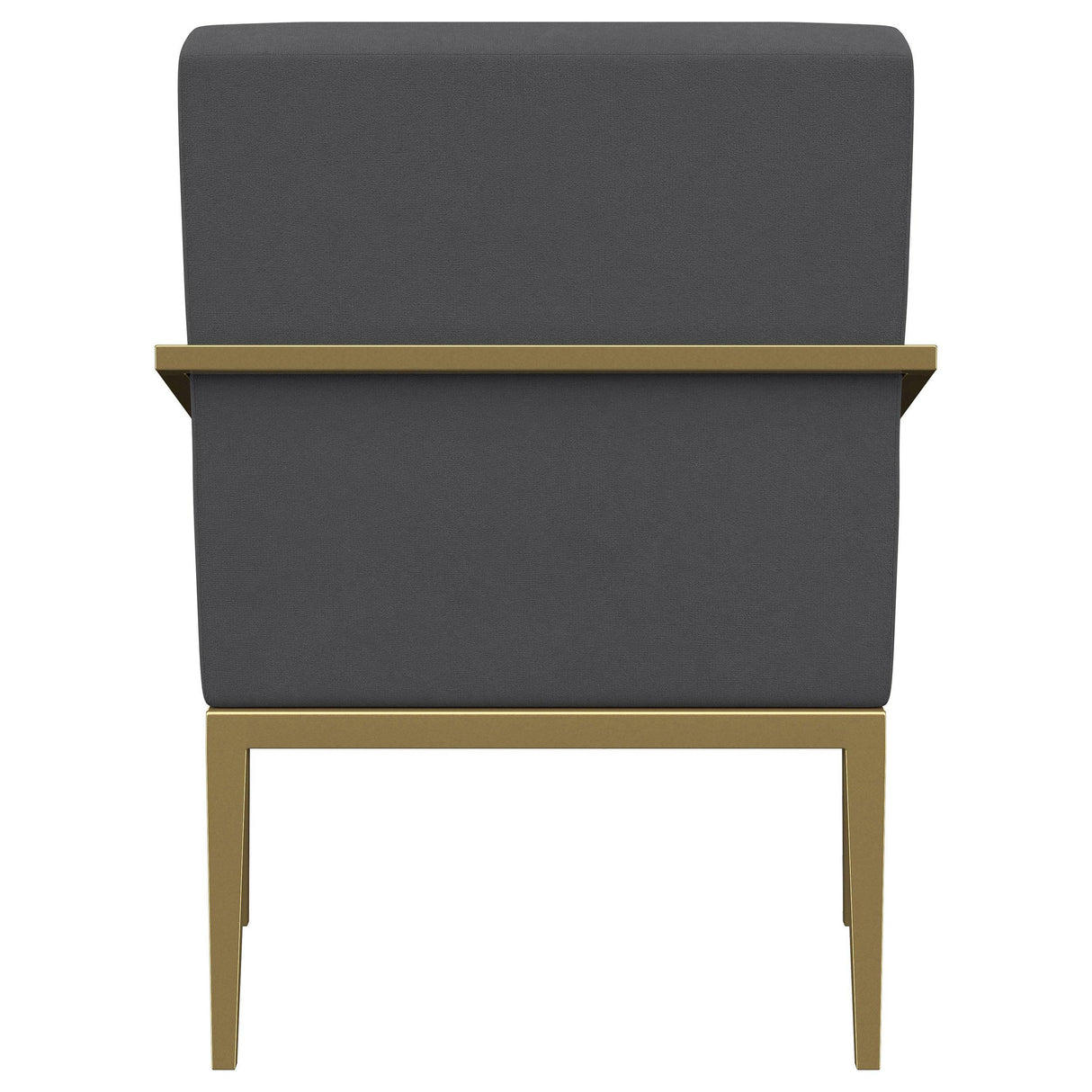 Kirra Dark Grey/Gold Upholstered Accent Armchair with Metal Frame from Coaster - Luna Furniture