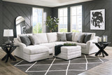 Koralynn 3-Piece Sectional with Ottoman in Stone - PKG015798