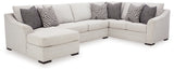 Koralynn 3-Piece Sectional with Ottoman in Stone - PKG015798