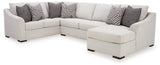 Koralynn 3-Piece Sectional with Ottoman in Stone - PKG015799