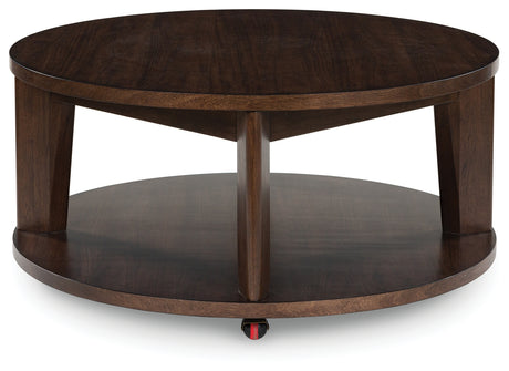 Korestone 2 Dark Brown Coffee Table from Ashley - Luna Furniture