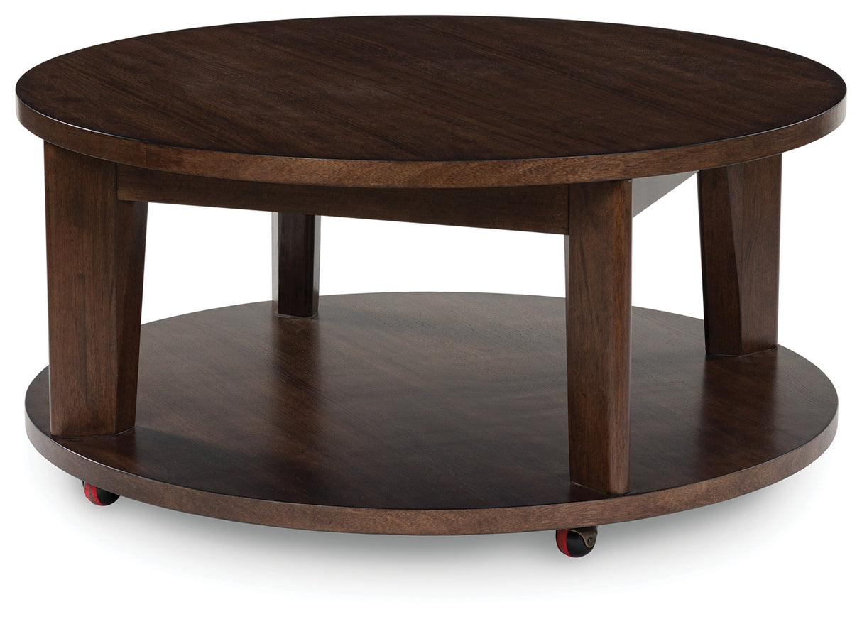 Korestone 2 Dark Brown Coffee Table from Ashley - Luna Furniture