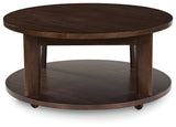 Korestone 2 Dark Brown Coffee Table from Ashley - Luna Furniture