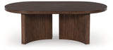 Korestone Coffee Table with 1 End Table in Dark Brown from Ashley - Luna Furniture