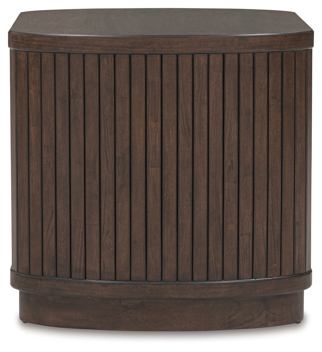 Korestone Dark Brown End Table from Ashley - Luna Furniture