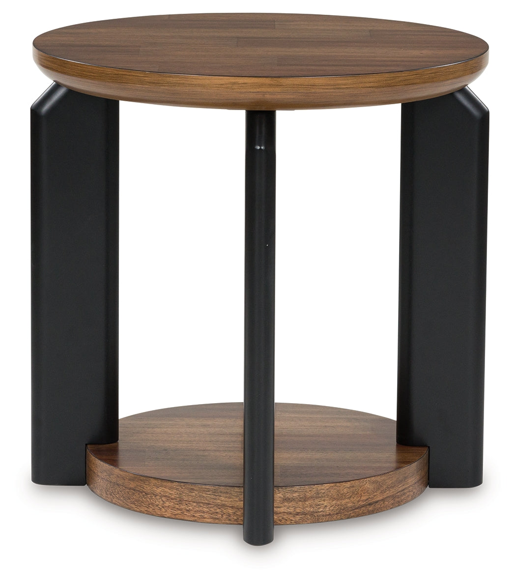 Kraeburn Brown/Black End Table from Ashley - Luna Furniture