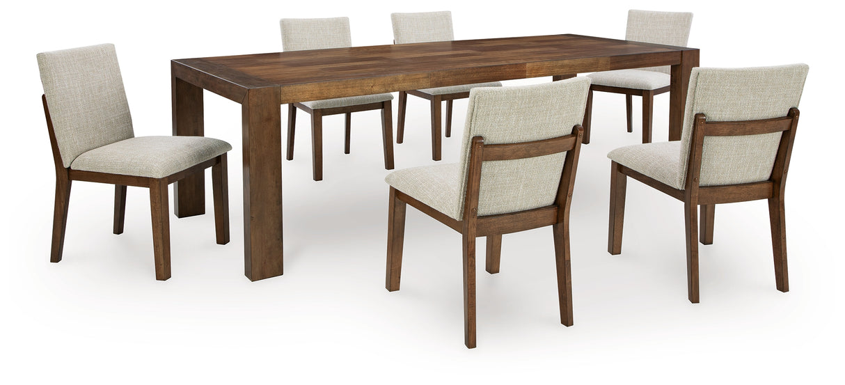 Kraeburn Dining Table and 6 Chairs in Brown from Ashley - Luna Furniture