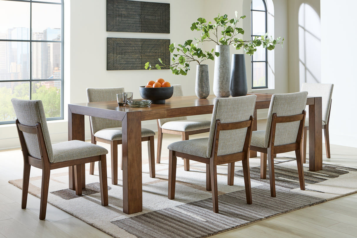 Kraeburn Dining Table and 6 Chairs in Brown from Ashley - Luna Furniture