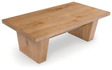 Kristiland Light Brown Coffee Table from Ashley - Luna Furniture