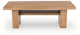 Kristiland Light Brown Coffee Table from Ashley - Luna Furniture