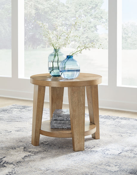 Kristiland Light Brown End Table from Ashley - Luna Furniture