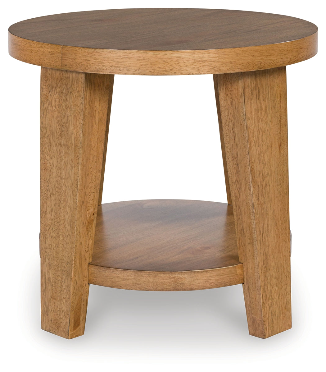 Kristiland Light Brown End Table from Ashley - Luna Furniture