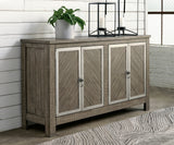 Krystanza Weathered Gray Dining Server from Ashley - Luna Furniture