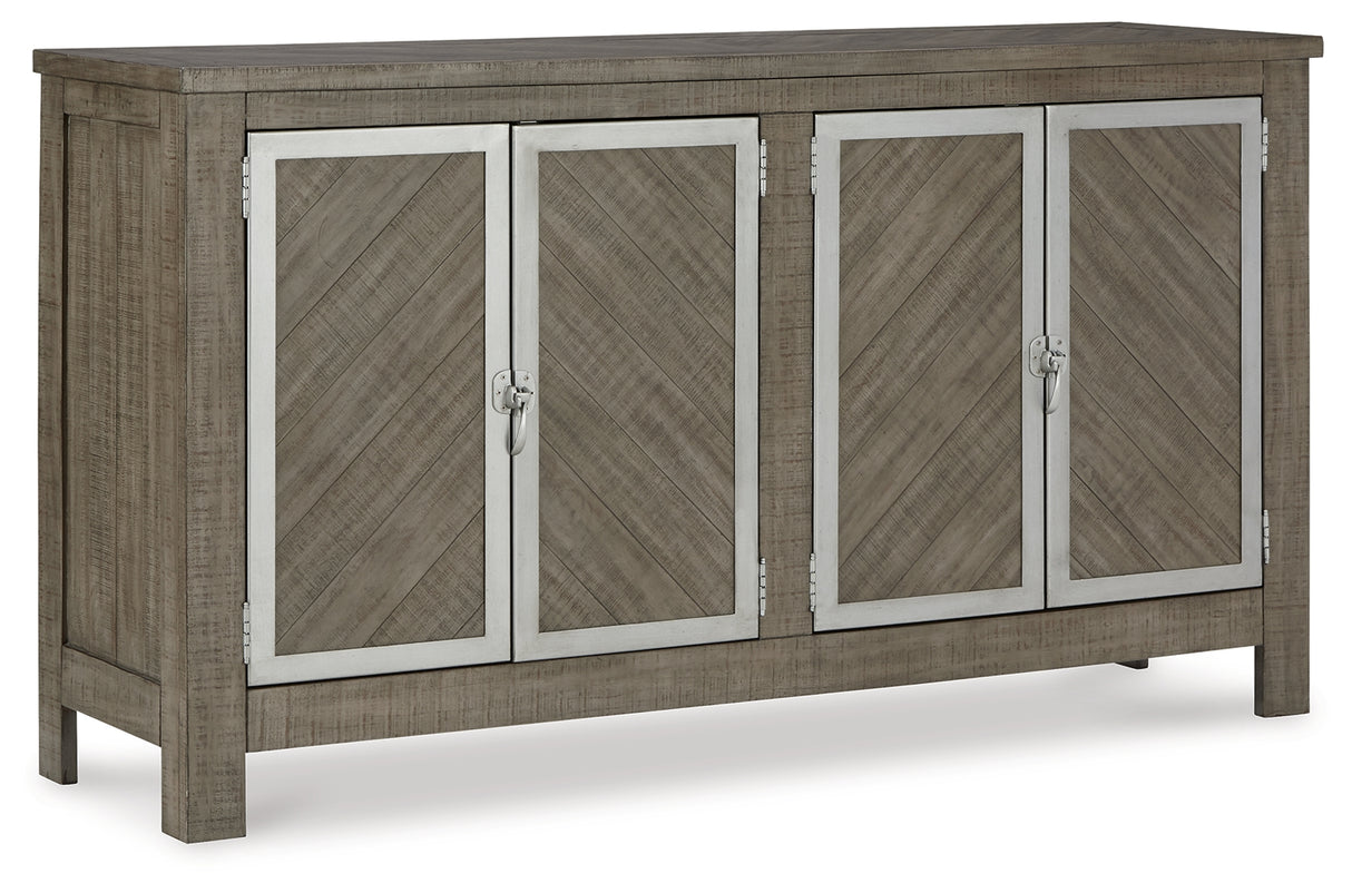 Krystanza Weathered Gray Dining Server from Ashley - Luna Furniture