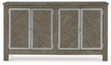 Krystanza Weathered Gray Dining Server from Ashley - Luna Furniture