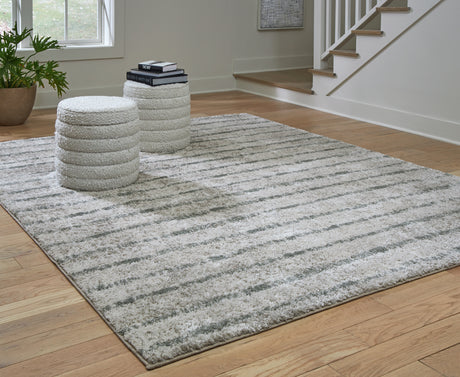 Laddway Cream/Green Large Rug from Ashley - Luna Furniture