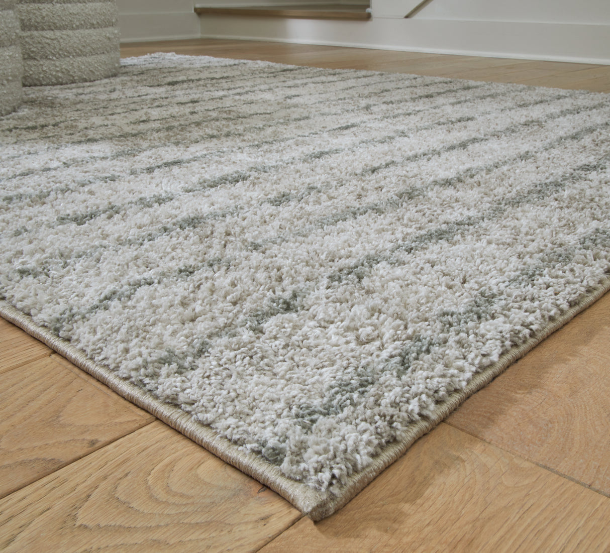 Laddway Cream/Green Medium Rug from Ashley - Luna Furniture