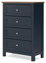 Landocken Brown/Blue Chest of Drawers - B414-45