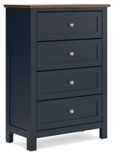 Landocken Brown/Blue Chest of Drawers - B414-45