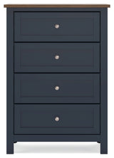 Landocken Brown/Blue Chest of Drawers - B414-45