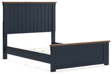 Landocken Full Panel Bed with Dresser and 2 Nightstands in Brown/Blue - PKG020336