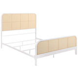 Lanewood Polyethylene PE Rattan Upholstered Metal Eastern King Bed White from Coaster - Luna Furniture