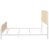 Lanewood Polyethylene PE Rattan Upholstered Metal Eastern King Bed White from Coaster - Luna Furniture