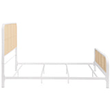 Lanewood Polyethylene PE Rattan Upholstered Metal Eastern King Bed White from Coaster - Luna Furniture