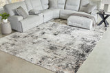 Langwell Black/Gray/White Extra Large Rug - R406780