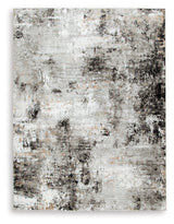 Langwell Black/Gray/White Large Rug - R406781