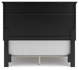 Lanolee Full Panel Bed with Mirrored Dresser and 2 Nightstands in Black - PKG015212