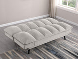 Laredo Upholstered Convertible Sofa Bed Light Grey - 360017