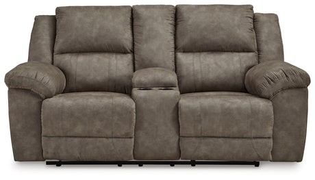 Laresview Fossil Reclining Loveseat with Console - 3720394