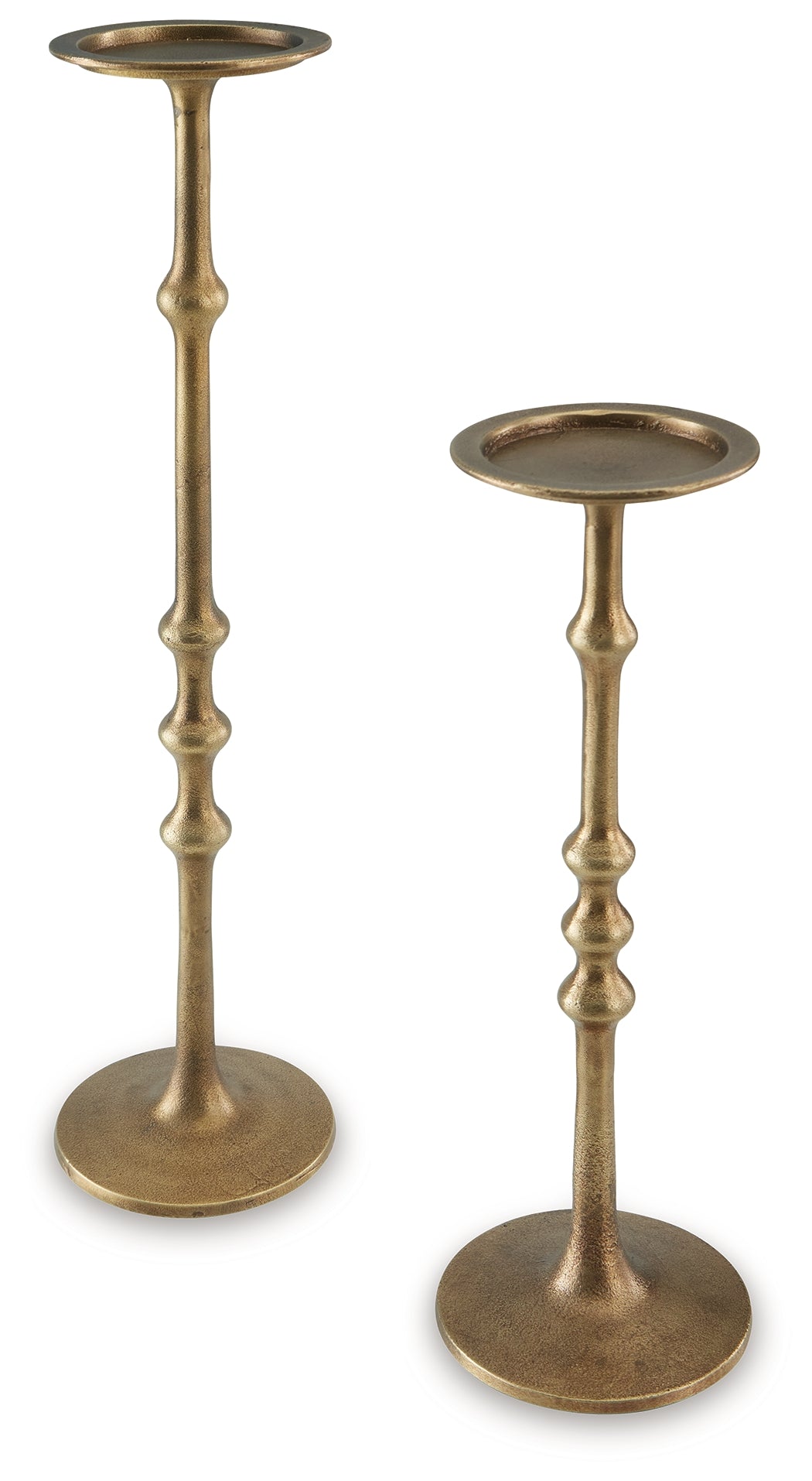 Larwick Antique Brass Finish Candle Holder (Set of 2) - A2000683