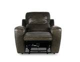 Laurel Dual-Power Leather Recliner, Grey - LL950CG