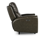 Laurel Dual-Power Leather Recliner, Grey - LL950CG