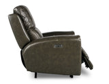 Laurel Dual-Power Leather Recliner, Grey - LL950CG