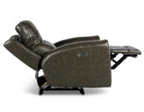 Laurel Dual-Power Leather Recliner, Grey - LL950CG